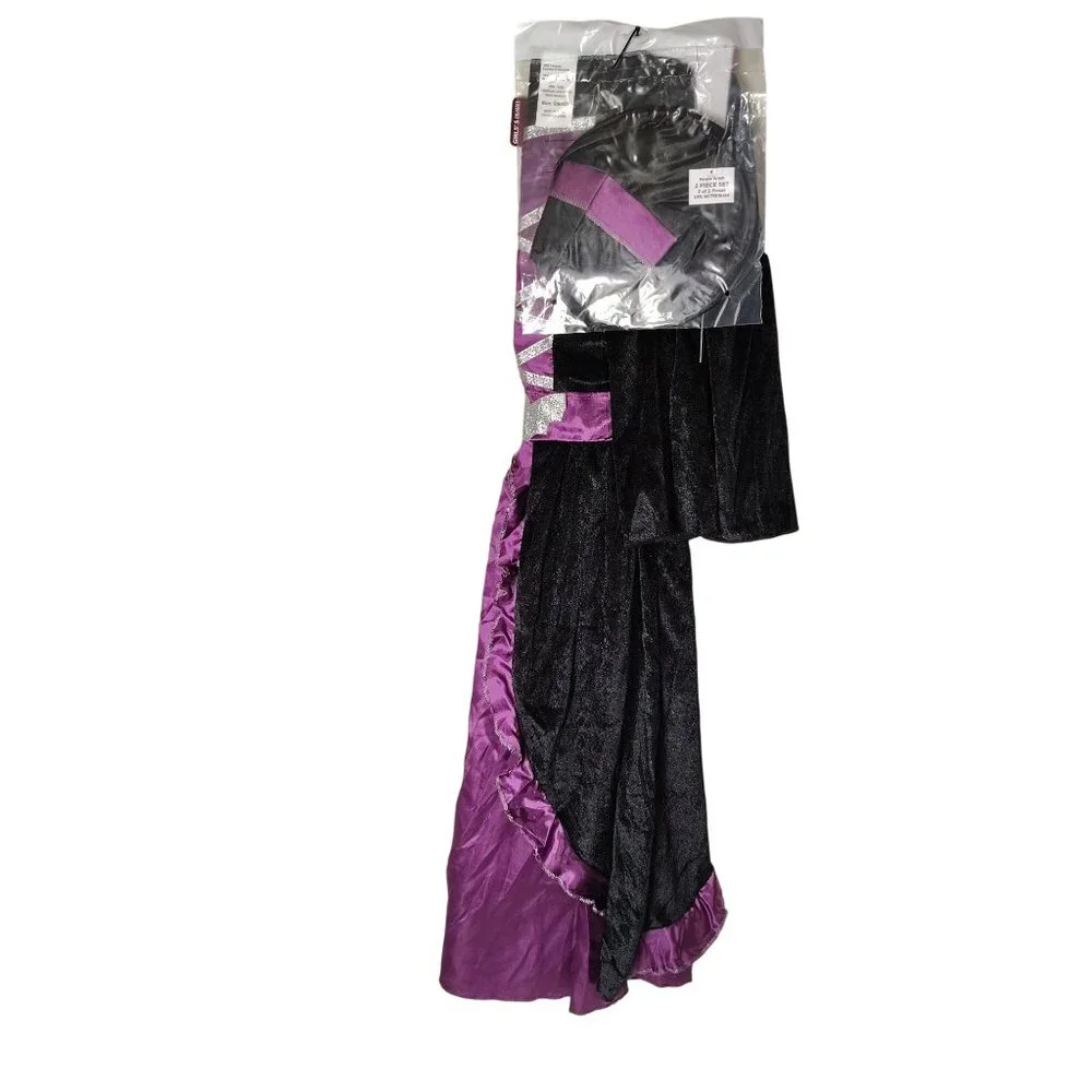 Celebrate Girls S (6/6X) Purple Witch Halloween Costume With Hat 2-Piece